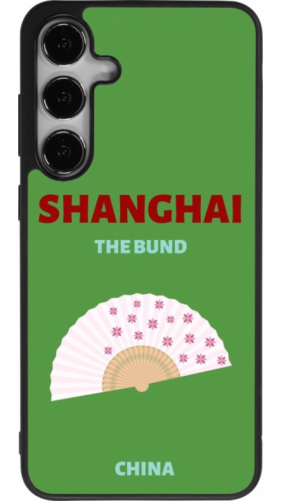 Coque Samsung Galaxy S24+ - Silicone rigide noir Pop Summer Destination Shanghai