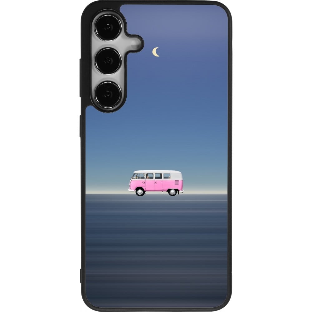 Coque Samsung Galaxy S24+ - Silicone rigide noir Spring 23 pink bus