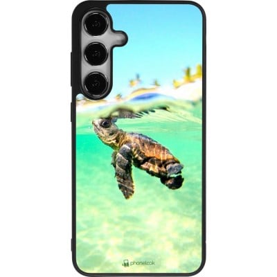 Coque Samsung Galaxy S24+ - Silicone rigide noir Turtle Underwater