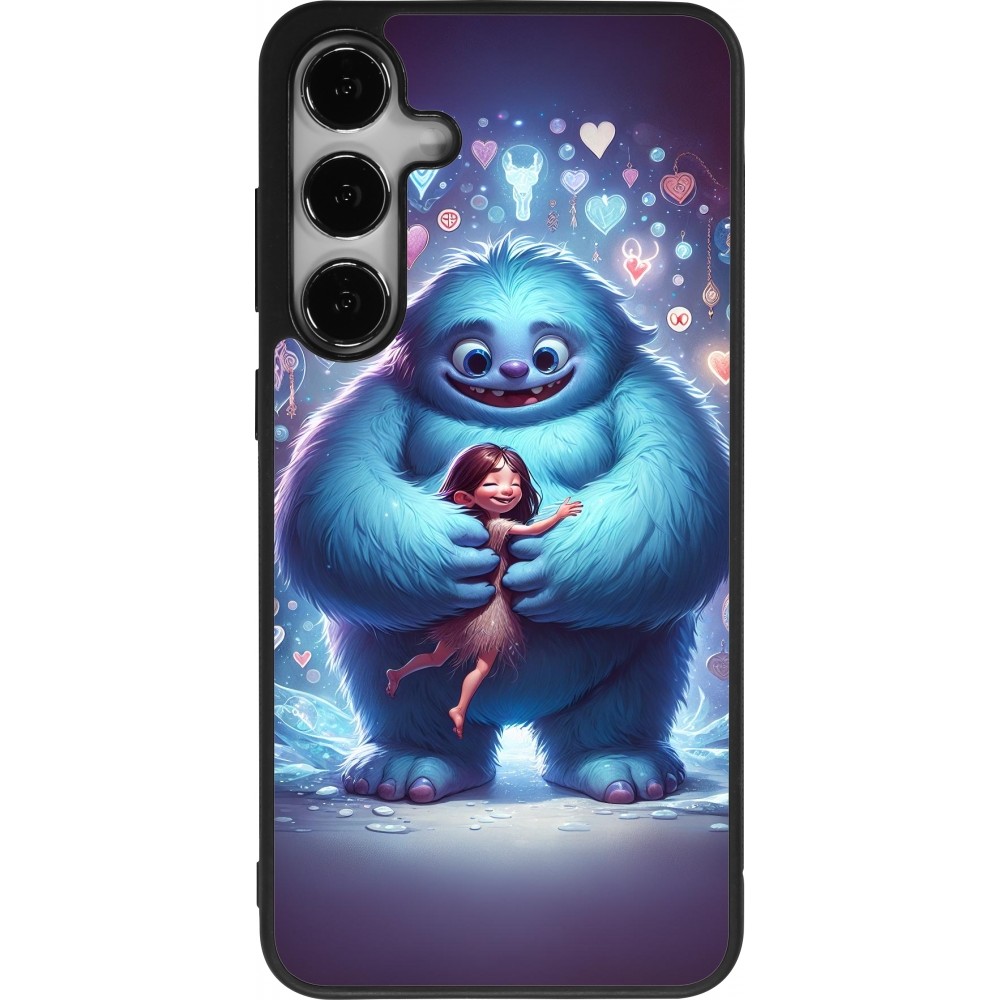 Samsung Galaxy S24+ Case Hülle - Silikon schwarz Valentin 2024 Flauschige Liebe