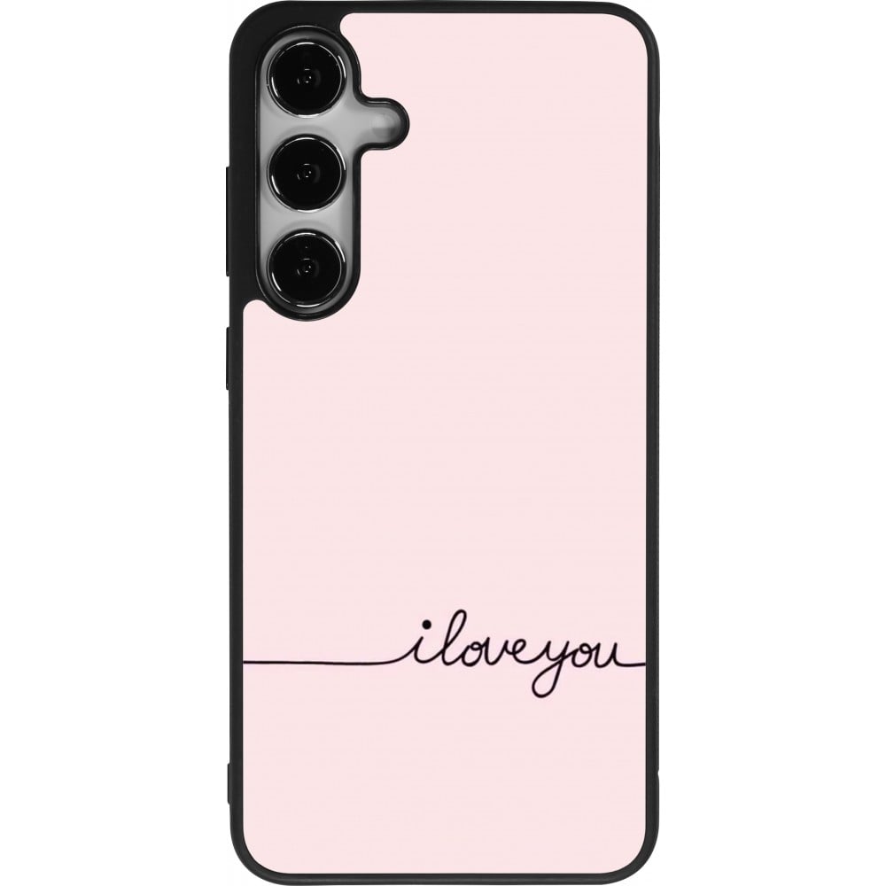 Coque Samsung Galaxy S24+ - Silicone rigide noir Valentine 2023 i love you writing