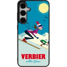 Coque Samsung Galaxy S24+ - Silicone rigide noir Verbier Ski Downhill