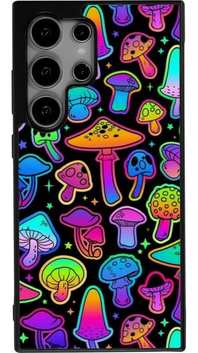 Coque Samsung Galaxy S24 Ultra - Silicone rigide noir Autumn 2024 magic mushrooms