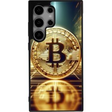 Coque Samsung Galaxy S24 Ultra - Silicone rigide noir Bitcoin Standing