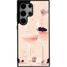 Coque Samsung Galaxy S24 Ultra - Silicone rigide noir Champagne Pouring Pink