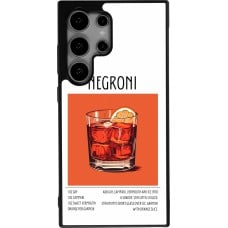 Coque Samsung Galaxy S24 Ultra - Silicone rigide noir Cocktail recette Negroni