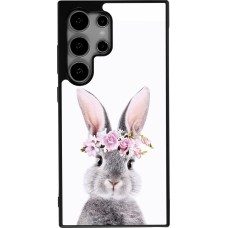 Coque Samsung Galaxy S24 Ultra - Silicone rigide noir Easter 2023 flower bunny