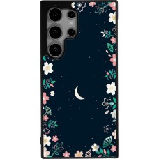 Coque Samsung Galaxy S24 Ultra - Silicone rigide noir Flowers space