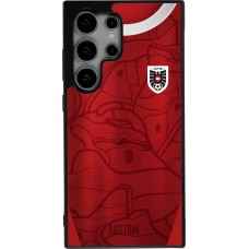 Coque Samsung Galaxy S24 Ultra - Silicone rigide noir Maillot de football Autriche personnalisable