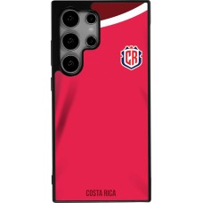 Coque Samsung Galaxy S24 Ultra - Silicone rigide noir Maillot de football Costa Rica 2022 personnalisable