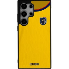 Coque Samsung Galaxy S24 Ultra - Silicone rigide noir Maillot de football Equateur 2022