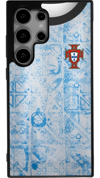 Coque Samsung Galaxy S24 Ultra - Silicone rigide noir Maillot de football Portugal Extérieur personnalisable