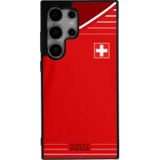 Coque Samsung Galaxy S24 Ultra - Silicone rigide noir Football shirt Switzerland 2022