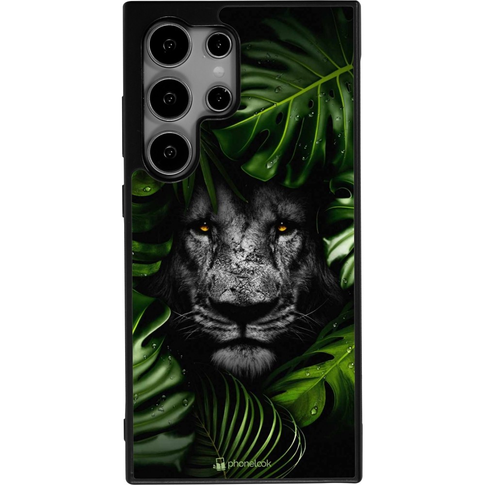 Coque Samsung Galaxy S24 Ultra - Silicone rigide noir Forest Lion