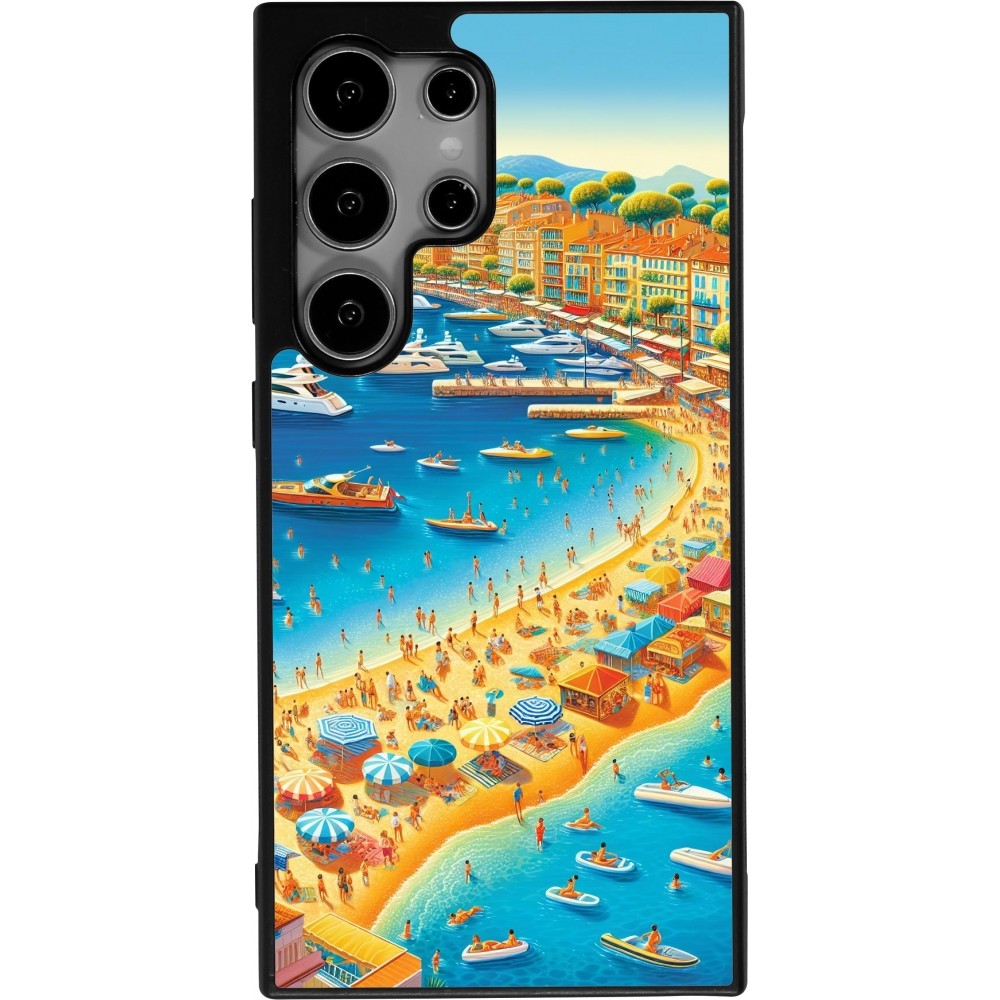 Coque Samsung Galaxy S24 Ultra - Silicone rigide noir French Riviera People