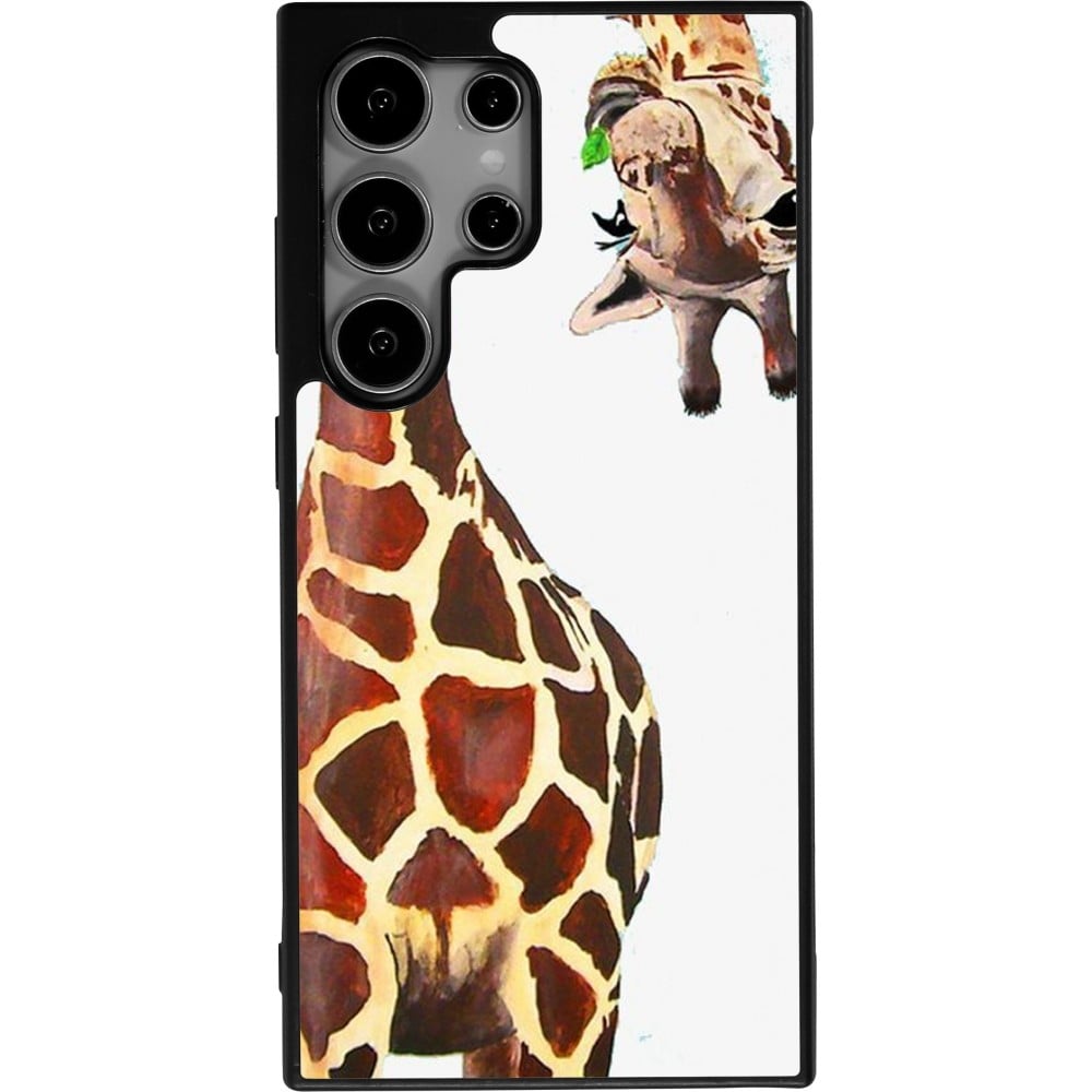 Coque Samsung Galaxy S24 Ultra - Silicone rigide noir Giraffe Fit