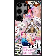 Coque Samsung Galaxy S24 Ultra - Silicone rigide noir Girl Power Collage