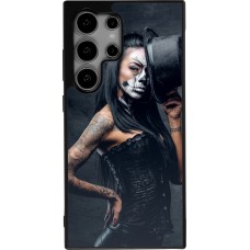 Coque Samsung Galaxy S24 Ultra - Silicone rigide noir Halloween 22 Tattooed Girl