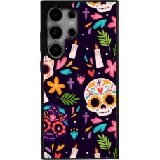 Coque Samsung Galaxy S24 Ultra - Silicone rigide noir Halloween 2023 mexican style