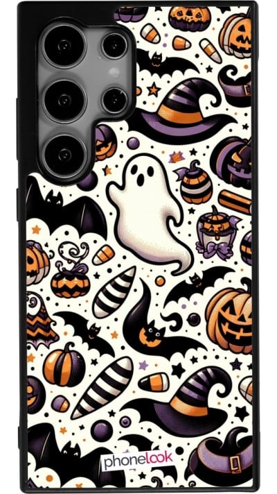 Coque Samsung Galaxy S24 Ultra - Silicone rigide noir Halloween 2024 Cute Pattern