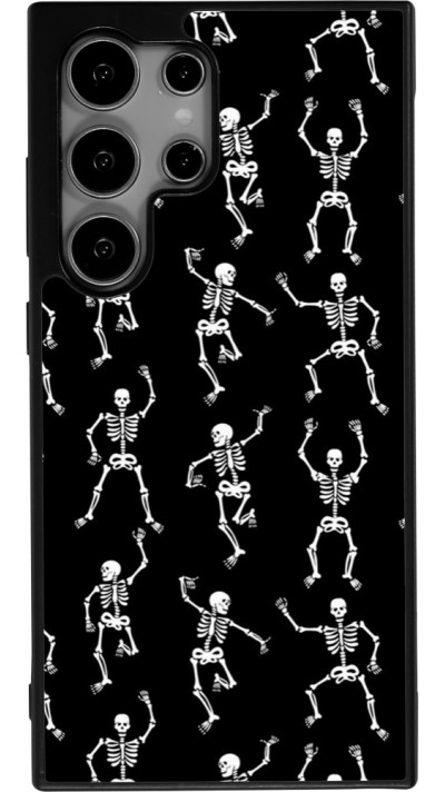 Coque Samsung Galaxy S24 Ultra - Silicone rigide noir Halloween 2024 dancing skeleton