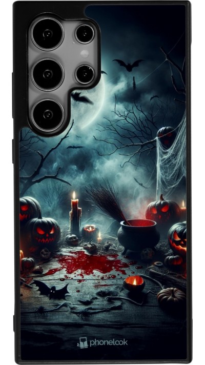 Coque Samsung Galaxy S24 Ultra - Silicone rigide noir Halloween 2024 Dark Moon