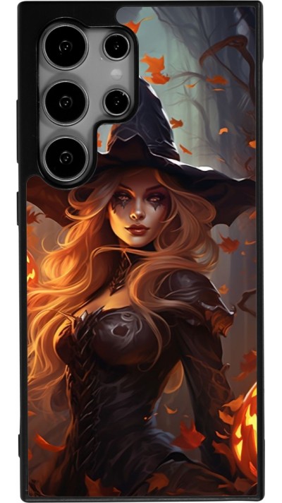 Coque Samsung Galaxy S24 Ultra - Silicone rigide noir Halloween 2024 sexy witch