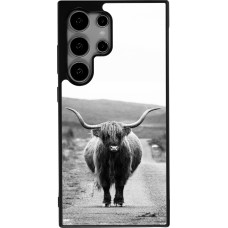 Coque Samsung Galaxy S24 Ultra - Silicone rigide noir Highland cattle