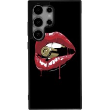 Coque Samsung Galaxy S24 Ultra - Silicone rigide noir Lips bullet