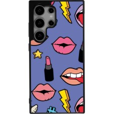 Coque Samsung Galaxy S24 Ultra - Silicone rigide noir Lips and lipgloss