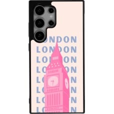 Coque Samsung Galaxy S24 Ultra - Silicone rigide noir London Pink Print