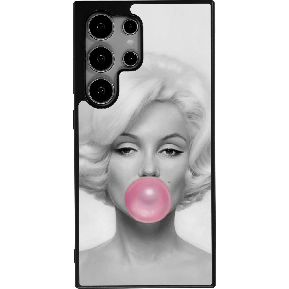 Coque Samsung Galaxy S24 Ultra - Silicone rigide noir Marilyn Bubble