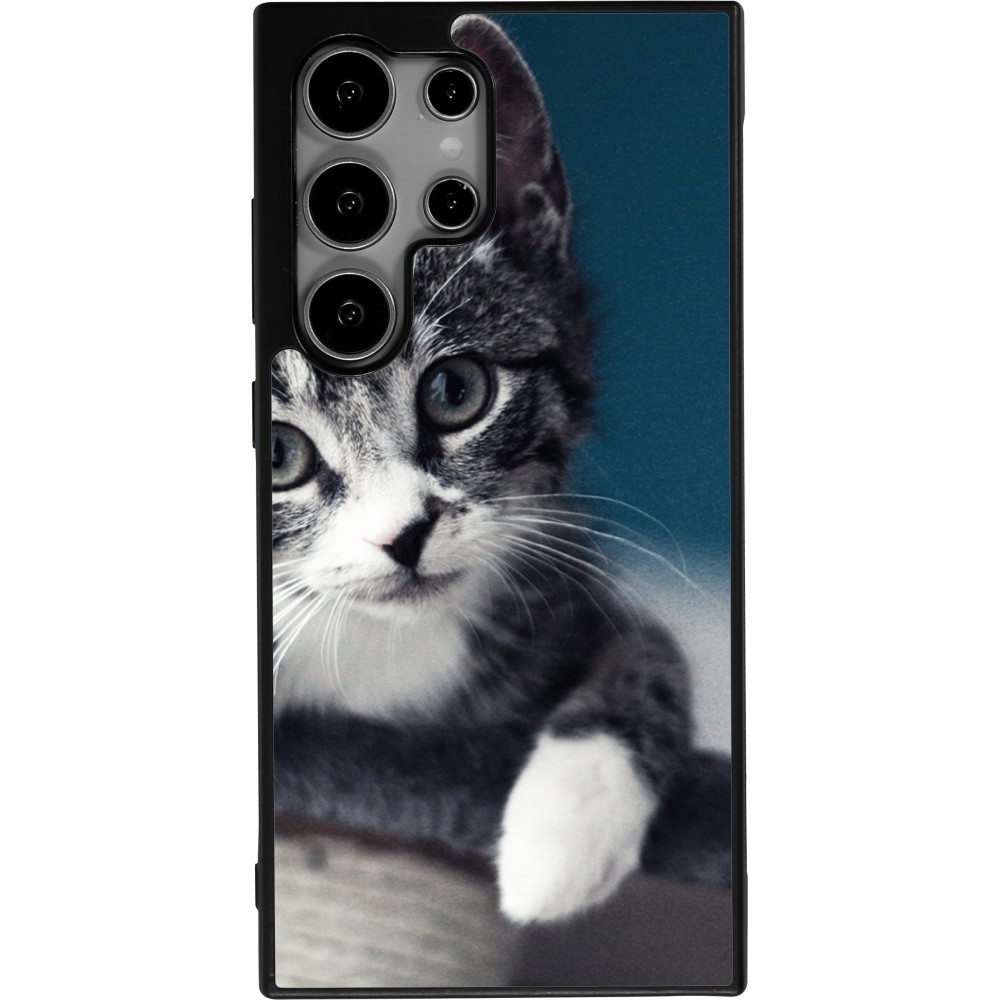 Coque Samsung Galaxy S24 Ultra - Silicone rigide noir Meow 23