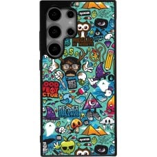 Coque Samsung Galaxy S24 Ultra - Silicone rigide noir Mixed Cartoons Turquoise