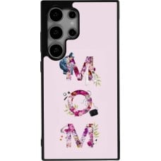 Coque Samsung Galaxy S24 Ultra - Silicone rigide noir Mom 2024 girly mom