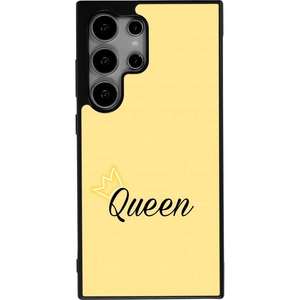 Coque Samsung Galaxy S24 Ultra - Silicone rigide noir Mom 2024 Queen