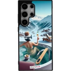 Coque Samsung Galaxy S24 Ultra - Silicone rigide noir Montagne Glamour Jacuzzi