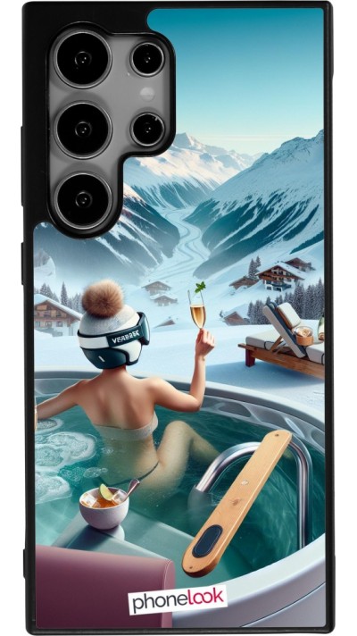 Coque Samsung Galaxy S24 Ultra - Silicone rigide noir Montagne Glamour Jacuzzi