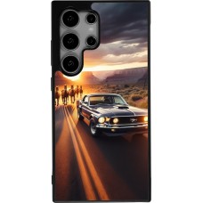 Coque Samsung Galaxy S24 Ultra - Silicone rigide noir Mustang 69 Grand Canyon