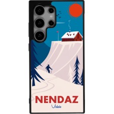 Coque Samsung Galaxy S24 Ultra - Silicone rigide noir Nendaz Cabane Ski