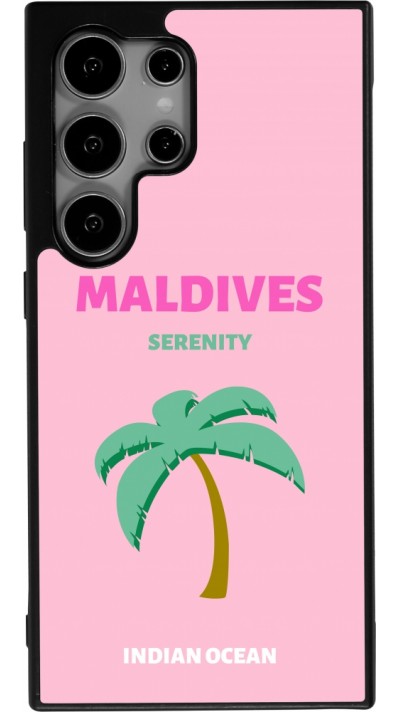 Coque Samsung Galaxy S24 Ultra - Silicone rigide noir Pop Summer Destination Maldives