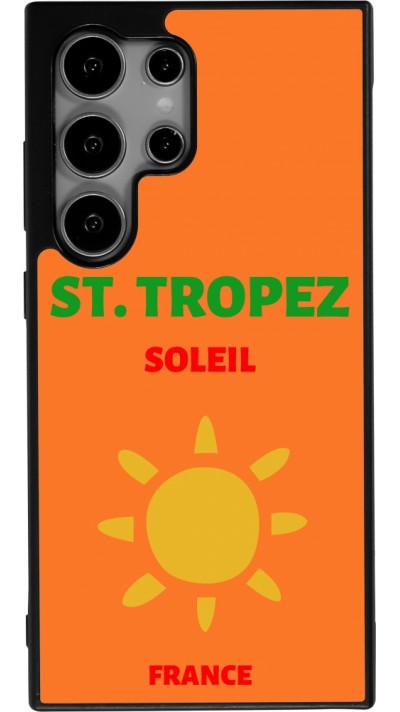 Coque Samsung Galaxy S24 Ultra - Silicone rigide noir Pop Summer Destination St-Tropez