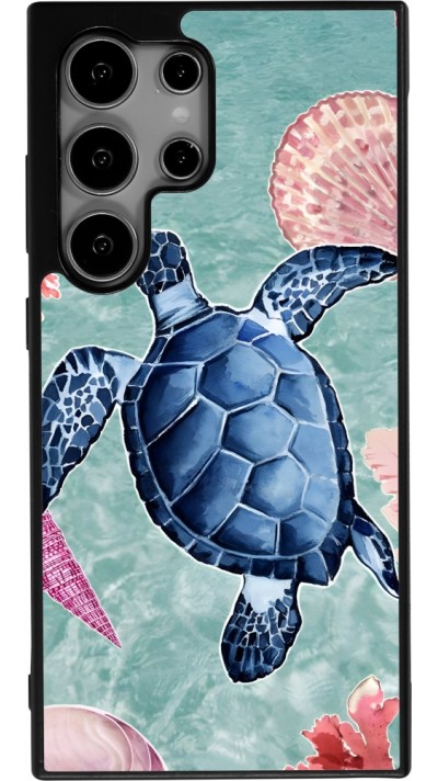 Coque Samsung Galaxy S24 Ultra - Silicone rigide noir Preppy Turtle