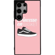 Coque Samsung Galaxy S24 Ultra - Silicone rigide noir princesse en basket