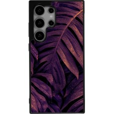 Coque Samsung Galaxy S24 Ultra - Silicone rigide noir Purple Light Leaves