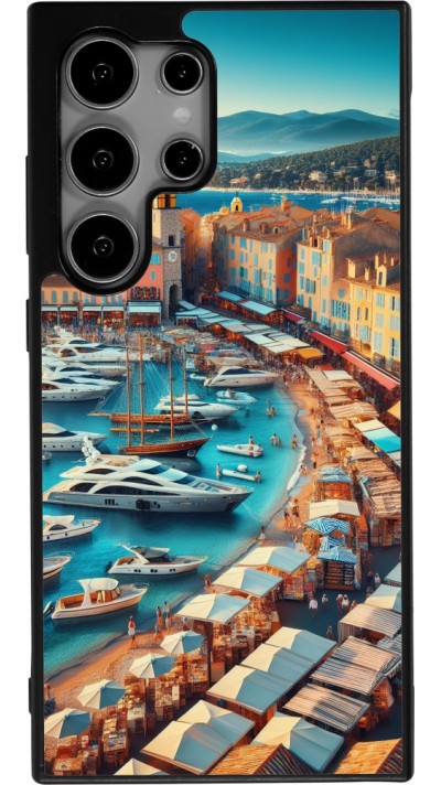 Coque Samsung Galaxy S24 Ultra - Silicone rigide noir Saint-Tropez Beach