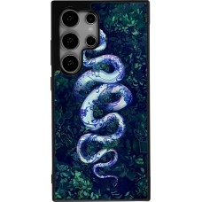 Coque Samsung Galaxy S24 Ultra - Silicone rigide noir Serpent Blue Anaconda