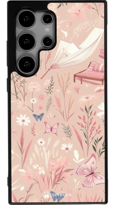 Coque Samsung Galaxy S24 Ultra - Silicone rigide noir Summer Pastel Pattern