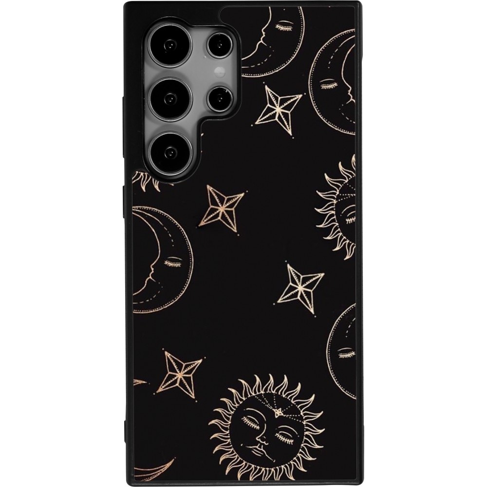 Coque Samsung Galaxy S24 Ultra - Silicone rigide noir Suns and Moons