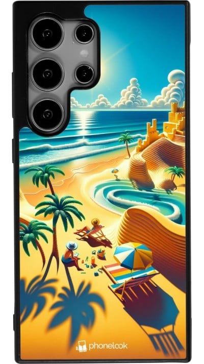 Coque Samsung Galaxy S24 Ultra - Silicone rigide noir Sunset Breeze